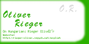 oliver rieger business card